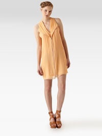 Sumptuous matte silk layers in this airy confection finished with zippers and a sporty foldover collar.V necklineSleevelessLayered zipper frontZip pocketsAbout 16 from natural waistSilkDry cleanImportedModel shown is 5'10 (177cm) wearing US size 4. Sumptuous matte silk layers in this airy confection finished with zippers and a sporty foldover collar.V necklineSleevelessLayered zipper frontZip pocketsAbout 16 from natural waistSilkDry cleanImportedModel shown is 5'10 (177cm) wearing US size 4.