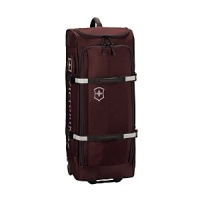 This wheeled Victorinox duffel bag boasts an internal zip hanging mesh pocket for small items, dual side pockets with hook-and-loop closures, and an external strap system to keep contents secure. Sturdy rear corner guards and TPE plastic kick plates protect vulnerable areas. The innovative adjustable handle is placed in a more natural palm-facing-the body position. YKK Racquet Coil zippers provide superior strength. This wheeled Victorinox duffel bag boasts an internal zip hanging mesh pocket for small items, dual side pockets with hook-and-loop closures, and an external strap system to keep contents secure. Sturdy rear corner guards and TPE plastic kick plates protect vulnerable areas. The innovative adjustable handle is placed in a more natural palm-facing-the body position. YKK Racquet Coil zippers provide superior strength.