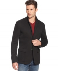 A sport coat made of the same fleece used for high-end sweatshirts? Why not? Armani Jeans' witty, wearable take on the two-button jacket-complete with notched collar and flap pockets. A sport coat made of the same fleece used for high-end sweatshirts? Why not? Armani Jeans' witty, wearable take on the two-button jacket-complete with notched collar and flap pockets.