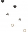 G by GUESS Black and Gold-Tone Stud Earring Set, MULTI