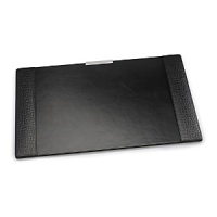 These handsome accessories from Ralph Lauren Home make a refined addition to the home office in rich, alligator-embossed black leather. These handsome accessories from Ralph Lauren Home make a refined addition to the home office in rich, alligator-embossed black leather.