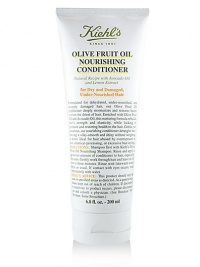 Formulated for dehydrated, under-nourished, and damaged hair, this lightweight, easily-rinsed conditioner deeply moisturizes and restores a healthy look to hair. Formula mimics natural oils that coat healthy hair Blend of avocado oil, lemon extract, olive fruit oil Locks are left shiny, soft without added weight Ideal for sun, chemical or heat damaged hair Olive Fruit Oil Conditioner, 6.8 oz.