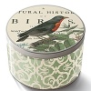 Glass candle is 2.25 high, 9 ounces. Candle emits the Botanica scent. Approximate candle burn time is up to 40 hours.