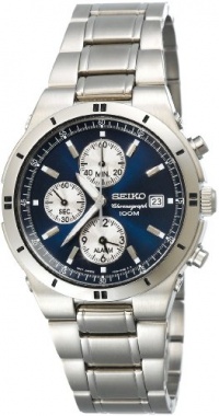 Seiko Men's SNA695 Alarm Chronograph Silver-Tone Watch Seiko Men's SNA695 Alarm Chronograph Silver-Tone Watch