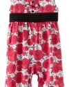 Hartstrings Baby-Girls Newborn Rose Print Sateen Party Pant, Red Novelty, 12 Months