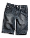 GUESS Kids Boys Big Boy Five Pocket Shorts, MEDIUM STONE (14)