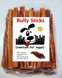 6 BULLY STICKS - Free Range Standard Regular Thick Select 6 inch (10 Pack), by Downtown Pet Supply
