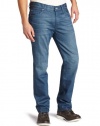 7 For All Mankind Men's Slimmy Slim Straight Leg Jean in Springwater Blue