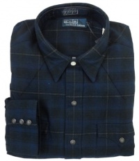 Polo Ralph Lauren Mens Classic-Fit Western Shirt, Blue/Grey Polo Ralph Lauren Mens Classic-Fit Western Shirt, Blue/Grey