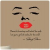 Marilyn Monroe Wall Decal Decor Quote Face Red Lips Large Nice Sticker Beneath the Makeup and Behind the Smile I Am Just a Girl Who Wishes for the World