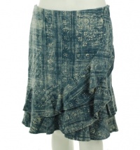 Lauren Ralph Lauren Ruffled Skirt Indigo Multi 12 Lauren Ralph Lauren Ruffled Skirt Indigo Multi 12