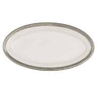 Arte Italicas best selling Tuscan Collection, the original pewter and ceramic dinnerware, combines white ceramic with our signature pewter trim. Hand-crafted in Italy of the highest quality materials, this classic collection translates seamlessly from traditional to contemporary, from casual to formal. Due to its popularity, the Tuscan line has grown to include more than 75 dinnerware items, serving pieces and accessories that can be mixed and matched with many of our product lines. Dishwasher safe on the low-heat setting. Please use non-abrasive detergents. Arte Italicas best selling Tuscan Collection, the original pewter and ceramic dinnerware, combines white ceramic with our signature pewter trim. Hand-crafted in Italy of the highest quality materials, this classic collection translates seamlessly from traditional to contemporary, from casual to formal. Due to its popularity, the Tuscan line has grown to include more than 75 dinnerware items, serving pieces and accessories that can be mixed and matched with many of our product lines. Dishwasher safe on the low-heat setting. Please use non-abrasive detergents.