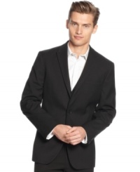 Cut to perfection. Calvin Klein's slim-fitted tuxedo blazer wears like a made-to-order garment outfitted for the fashion elite. Cut to perfection. Calvin Klein's slim-fitted tuxedo blazer wears like a made-to-order garment outfitted for the fashion elite.