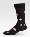 An array of signature-striped polka dots adorns these super soft socks set in a rich cotton blend.Mid-calf height80% cotton/20% nylonMachine washMade in Italy