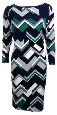 Lauren Ralph Lauren Women's Geometric Print Jersey Shift Dress Lauren Ralph Lauren Women's Geometric Print Jersey Shift Dress