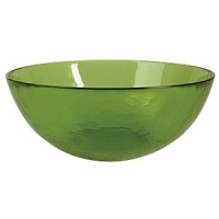 A lightly hammered texture embellishes the colored glass of this serving bowl from Artland, for timelessly elegant artisanal style. A lightly hammered texture embellishes the colored glass of this serving bowl from Artland, for timelessly elegant artisanal style.