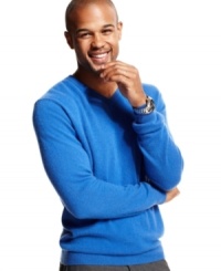 Worn alone or as a layer, this cashmere v-neck sweater from Club Room adds lightweight luxury to any look. Worn alone or as a layer, this cashmere v-neck sweater from Club Room adds lightweight luxury to any look.