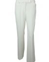 Jones New York Womens Sugar White Tab Front Stretch Trouser Pants 8