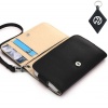 Sony Xperia Sola Wallet - Black Clutch Carrying Cover Case with Built-In Credit Card Slots and Detachable Handstrap + NuVur ™ Keychain (ESAMWLK1)