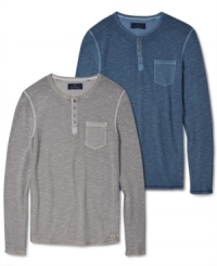 Always in style, this henley from Buffalo David Bitton is an easy-to-pair favorite with jeans or chinos. Always in style, this henley from Buffalo David Bitton is an easy-to-pair favorite with jeans or chinos.
