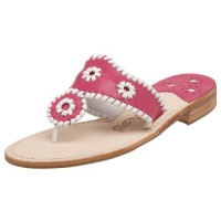 Jack Rogers Women's Palm Beach Navajo Classic Flat,Fuschia/White,5 M Jack Rogers Women's Palm Beach Navajo Classic Flat,Fuschia/White,5 M