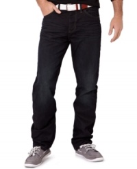 Feel like you've been fishing for denim in all the wrong places? These straight fit jeans from Nautica are the perfect catch. Feel like you've been fishing for denim in all the wrong places? These straight fit jeans from Nautica are the perfect catch.