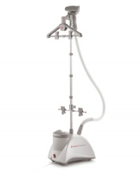 Change the way you get dressed in the morning by banning wrinkles, creases and unsightly crumples from your look with a steamer that is ready in just 45 seconds, so you're in crisp clothes, out the door and on your way to the top! This expert steamer tackles garments with its crease tool, fabric brush and 90 minutes of continuous high-powered blasts of steam. 3-month warranty. Model SWP02. Change the way you get dressed in the morning by banning wrinkles, creases and unsightly crumples from your look with a steamer that is ready in just 45 seconds, so you're in crisp clothes, out the door and on your way to the top! This expert steamer tackles garments with its crease tool, fabric brush and 90 minutes of continuous high-powered blasts of steam. 3-month warranty. Model SWP02.