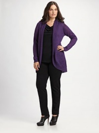 Luxurious, semi-sheer alpaca meets pretty cascade details and a relaxed yet flattering fit. About 34 from shoulder to hem AlpacaDry cleanImported Luxurious, semi-sheer alpaca meets pretty cascade details and a relaxed yet flattering fit. About 34 from shoulder to hem AlpacaDry cleanImported