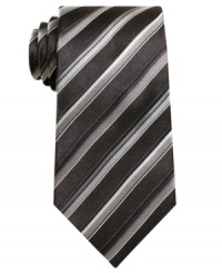A clean, classic stripe gives this Alfani tie sophisticated appeal. A clean, classic stripe gives this Alfani tie sophisticated appeal.