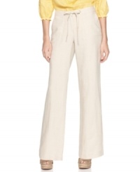 Charter Club's linen pants will take you from spring through summer with stylish ease. Wear them for weekend lounging or toss them in your suitcase for style on-the-go! Charter Club's linen pants will take you from spring through summer with stylish ease. Wear them for weekend lounging or toss them in your suitcase for style on-the-go!
