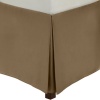Calvin Klein Home Pearl Edge Solid Sateen Bedskirt, Queen, Bronze