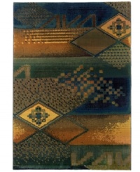 Time-honored designs... deconstructed. This Sphinx area rug delivers a contemporary take on classic Southwestern style, boasting bold color combinations and pixelated design elements that pull away from the pack. Made from soft polypropylene for superb durability. Time-honored designs... deconstructed. This Sphinx area rug delivers a contemporary take on classic Southwestern style, boasting bold color combinations and pixelated design elements that pull away from the pack. Made from soft polypropylene for superb durability.