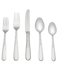 Want place settings that will be an instant classic? Gardner Street flatware features stems of leafy foliage flourishing in brilliant stainless steel to complement the kate spade new york dinnerware and stemware pattern. Want place settings that will be an instant classic? Gardner Street flatware features stems of leafy foliage flourishing in brilliant stainless steel to complement the kate spade new york dinnerware and stemware pattern.