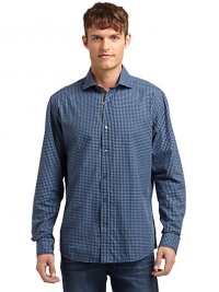 THE LOOKChecked designShirt collarFront button closureLong button cuff sleevesU-shaped hemTHE MATERIALCottonCARE & ORIGINMachine washImportedThis item was originally available for purchase at Saks Fifth Avenue OFF 5TH stores. THE LOOKChecked designShirt collarFront button closureLong button cuff sleevesU-shaped hemTHE MATERIALCottonCARE & ORIGINMachine washImportedThis item was originally available for purchase at Saks Fifth Avenue OFF 5TH stores.