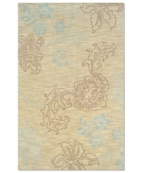 Sophisticated stems. Emulating the look of drawn botanical studies, the Mandhal area rug from Sphinx brings this artful tradition to your floors. Handcrafted of rich polyester fibers in an abrash colorway for a soft, durable home accent. Sophisticated stems. Emulating the look of drawn botanical studies, the Mandhal area rug from Sphinx brings this artful tradition to your floors. Handcrafted of rich polyester fibers in an abrash colorway for a soft, durable home accent.