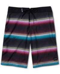Say adios to boring swimwear with these brightly printed Hurley boardshorts. The back zippered pocket will keep your keys and such safe as you work those waves. Say adios to boring swimwear with these brightly printed Hurley boardshorts. The back zippered pocket will keep your keys and such safe as you work those waves.