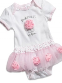 GUESS Kids Girls Baby Cupcake Romper, WHITE (6/9M) GUESS Kids Girls Baby Cupcake Romper, WHITE (6/9M)