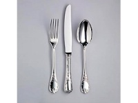 With a dedication to perfection and quality, Christofle flatware creations unite craftsmanship and modern technique in homage to the silversmith's art. The result is flatware to be handed down through generations. Marly is typical of the rococo style and features fine chasing details that demonstrate the height of the silversmith's art. Named for the castle built by Louis XIV. Marly is available in silverplate and sterling. With a dedication to perfection and quality, Christofle flatware creations unite craftsmanship and modern technique in homage to the silversmith's art. The result is flatware to be handed down through generations. Marly is typical of the rococo style and features fine chasing details that demonstrate the height of the silversmith's art. Named for the castle built by Louis XIV. Marly is available in silverplate and sterling.