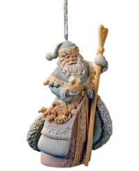Adorned in traditional garb, Santa's Greatest Gift ornament sits upon your Christmas tree with Santa holding his magical snow globe and bag of treasures. Crystal embellishments add a touch of sparkle. Adorned in traditional garb, Santa's Greatest Gift ornament sits upon your Christmas tree with Santa holding his magical snow globe and bag of treasures. Crystal embellishments add a touch of sparkle.