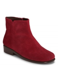 The ultimate combo of cute and comfy. Slip on the Duble Trouble ankle boots by Aerosoles for ahhh-mazing style. With a round-toe silhouette in suede and low heel, they're an essential part of your shoe wardrobe. The ultimate combo of cute and comfy. Slip on the Duble Trouble ankle boots by Aerosoles for ahhh-mazing style. With a round-toe silhouette in suede and low heel, they're an essential part of your shoe wardrobe.