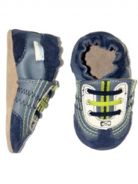 Robeez Soft Soles Braedon Slip On (Infant/Toddler/Little Kid),Blue/Lime,6-12 Months (2.5-4 M US Infant) Robeez Soft Soles Braedon Slip On (Infant/Toddler/Little Kid),Blue/Lime,6-12 Months (2.5-4 M US Infant)