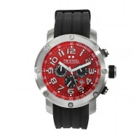 TW Steel Men's TW125 Grandeur Tech Black Rubber Red Chronograph Dial Watch TW Steel Men's TW125 Grandeur Tech Black Rubber Red Chronograph Dial Watch