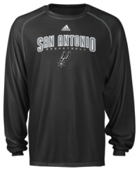 You're San Antonio Spurs' #1 fan! Show your team's spirit in this long sleeve tee by adidas made from CLIMALITE to help keep you cool and dry. You're San Antonio Spurs' #1 fan! Show your team's spirit in this long sleeve tee by adidas made from CLIMALITE to help keep you cool and dry.