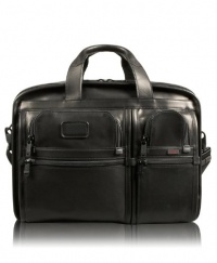 Tumi Luggage Alpha Large Expandable Organizer Laptop Leather Brief, Black, One Size Tumi Luggage Alpha Large Expandable Organizer Laptop Leather Brief, Black, One Size