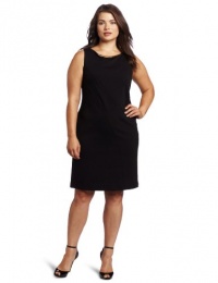Calvin Klein Women's Plus-Size Seam Dress With Neck Hardware Calvin Klein Women's Plus-Size Seam Dress With Neck Hardware