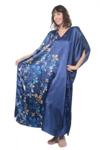 Pretty Caftan with Midnight Floral Vines, Up2date Fashion Style#Caf-60 Pretty Caftan with Midnight Floral Vines, Up2date Fashion Style#Caf-60