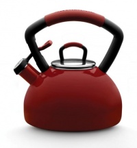 KitchenAid Teakettle 2-1/4-Quart Porcelain Enamel on Steel Soft Grip Kettle, Red KitchenAid Teakettle 2-1/4-Quart Porcelain Enamel on Steel Soft Grip Kettle, Red