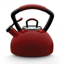 KitchenAid Teakettle 2-1/4-Quart Porcelain Enamel on Steel Soft Grip Kettle, Red