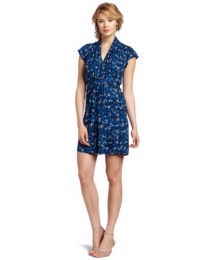 French Connection Women's Electric Meadow Jersey Dress, Blue, 8