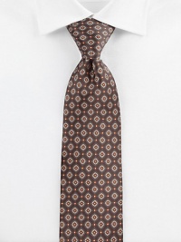 Remarkable design and craftsmanship in smooth, medallion-printed Italian silk.SilkDry cleanMade in Italy Remarkable design and craftsmanship in smooth, medallion-printed Italian silk.SilkDry cleanMade in Italy